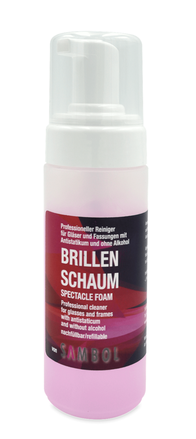 Bild von Brillen Schaum mit Antistatikum und ohne Alkohol