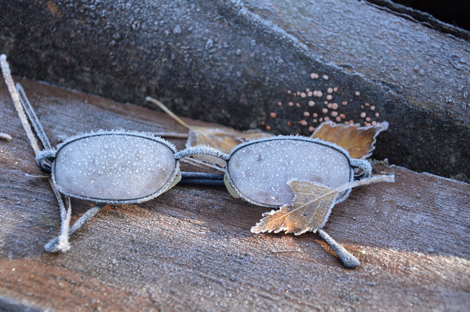 Beschlagene Brille im Winter